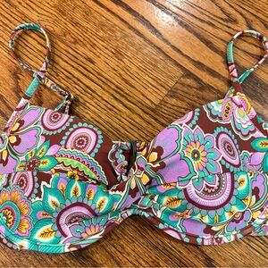 Becca by Rebecca Virtue MULTI Groovy Vanessa Twist Underwire Bra Size medium New